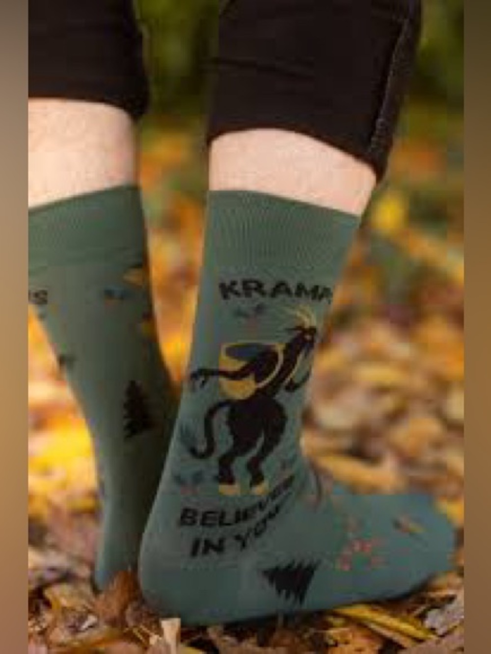 NEW Sock It To Me Krampus Believes in You Crew Men’s Crew Cut Socks